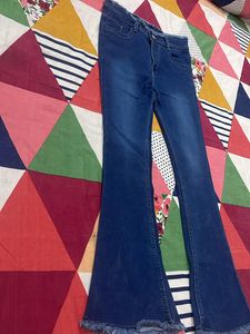 Blue Flared Bootcut Highwaist Jeans