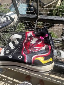 painted Spider-Man converse