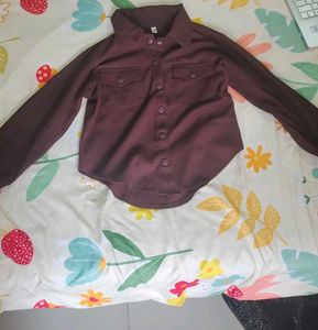 Maroon Button-Down Shirt