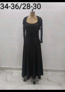 Satin Gown with Lace Shrug
