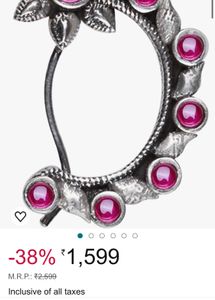 GIVA AVNI 925 Oxidised Silver Nose Ring