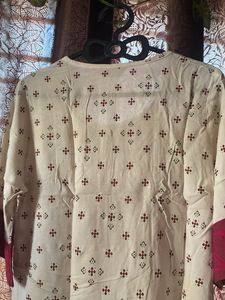 Cute Pink &amp; White Kurta