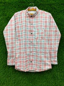 Red & White Plaid Button-Down Shirt