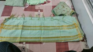 Crop Top 3 Pcs Set Silk Fabric