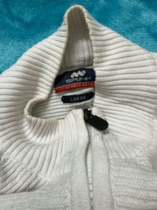 Striped Zip-Up Sweater + free gift