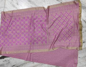 Elegant Pink &amp; Gold Ethnic Fabric