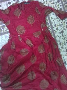 Red Printed Dress