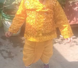 baby boy yellow dress