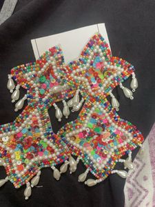 Multicolour White Lightweight Earings