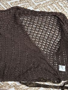 Brown Woolen Wrap On