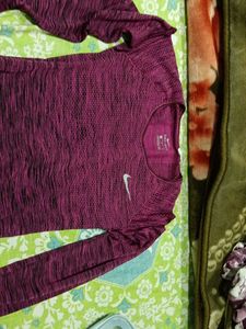 Nike Purple Long Sleeve Top