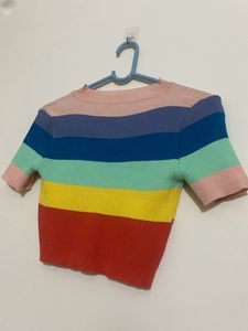 Tricolour Crop Top