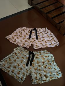 Pizza Print Pajama Shorts