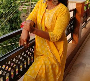 Anarkali Haldi Dress