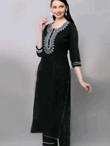New Black Kurti Set