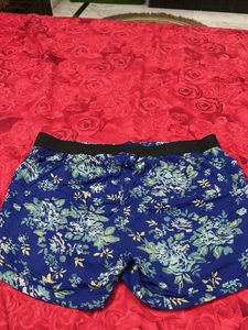 Vero Moda Blue Floral Print Shorts