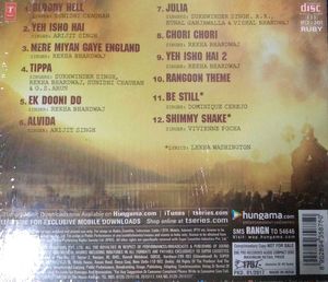 Rangoon Movie Music CD