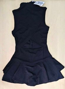 High Neck Front Cut-Out Playsuit