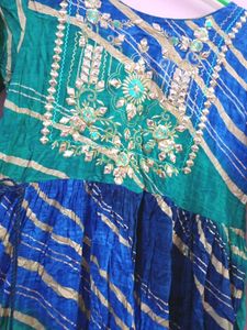Blue Anarkali Kurti