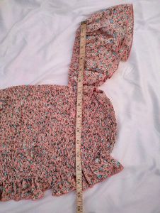 Pink Floral Cute Top🩷