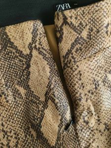 Rare Luxury Zara Animal Print Faux Leather Pant