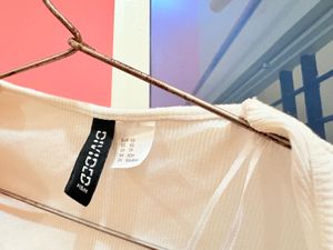 White Square Neck Top