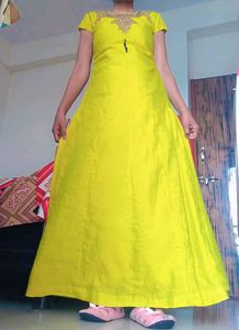 Parrot Colour Long Dress