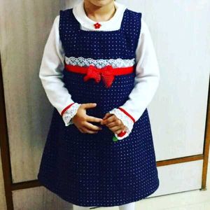 Designer Woollen Tunic Party Dress For Kids 3 to 6