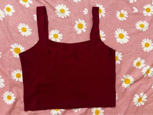 Red Cami Crop Top