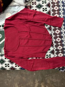 Maroon Corset Style Top