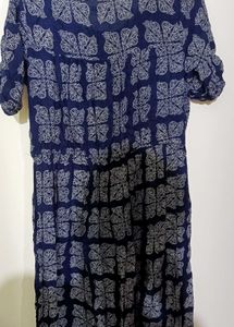 Boho Chic Indigo Printed Maxi Dress