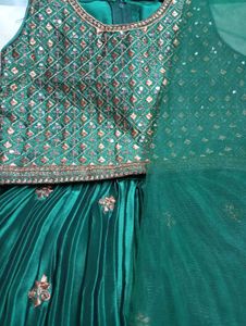 Emerald Green Lehenga Choli Set