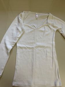 Ribbed Sweatheart Neck Top