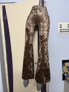 SHEIN BRANDED Womens Retro Solid Velvet Pant