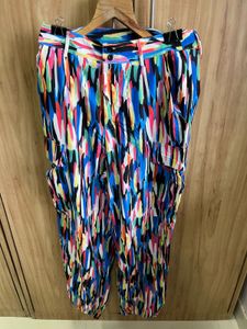 Multicolored Abstract Print Cargo Pants