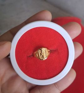 Initial 'Heart shape Gold Ring