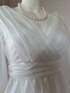 Vintage White Chiffon Gown