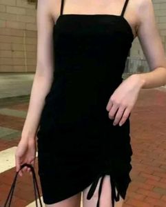 Women&#39;s Black Mini Bodycon Strip Dress