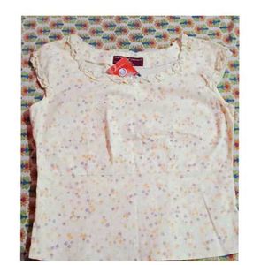 Floral Print Cap Sleeve Top