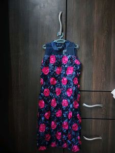 Floral Dress with Rosettes