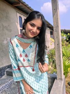 New Light Blue Kurta Set  🌼