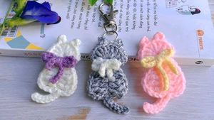 Crochet Cat Keychain