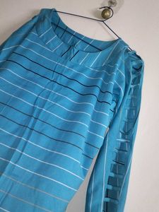 Blue Striped Top