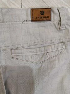 Beige Casual Pants