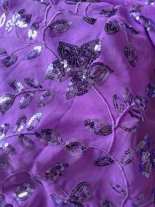 Bollywood y2k Purple sequins Saree