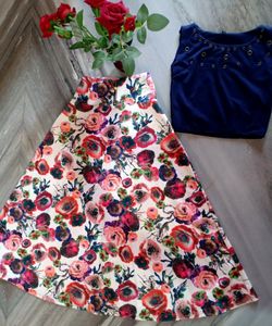 Price Drop⬇️Crop Top Long Skirt