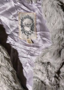 Gray Faux Fur Jacket