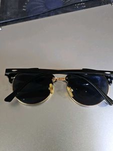 Rowdy Rathore Stylish Black And Gold Sunglasses