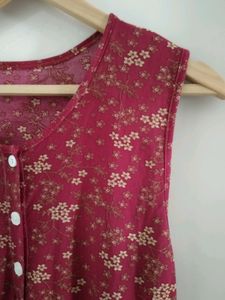 Vintage Floral Sleeveless Dress