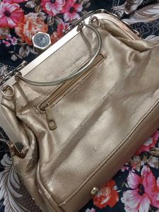 Vintage Metallic Flower Purse